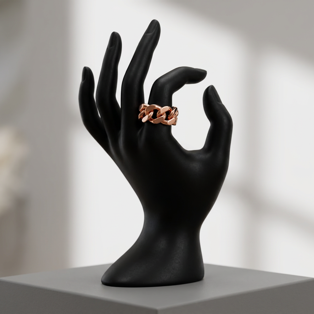 Copper Cuban Ring
