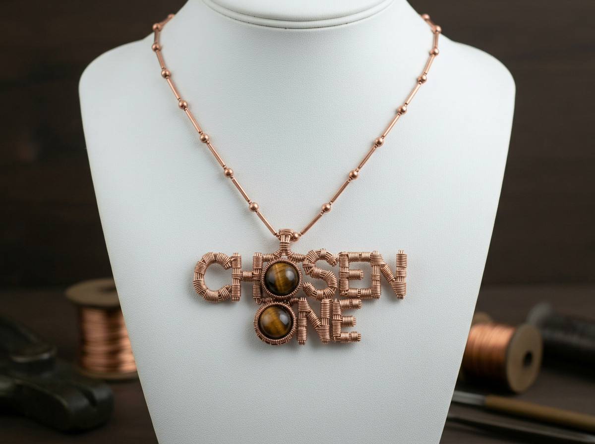 Copper Wire Wrapped Chosen One Necklace