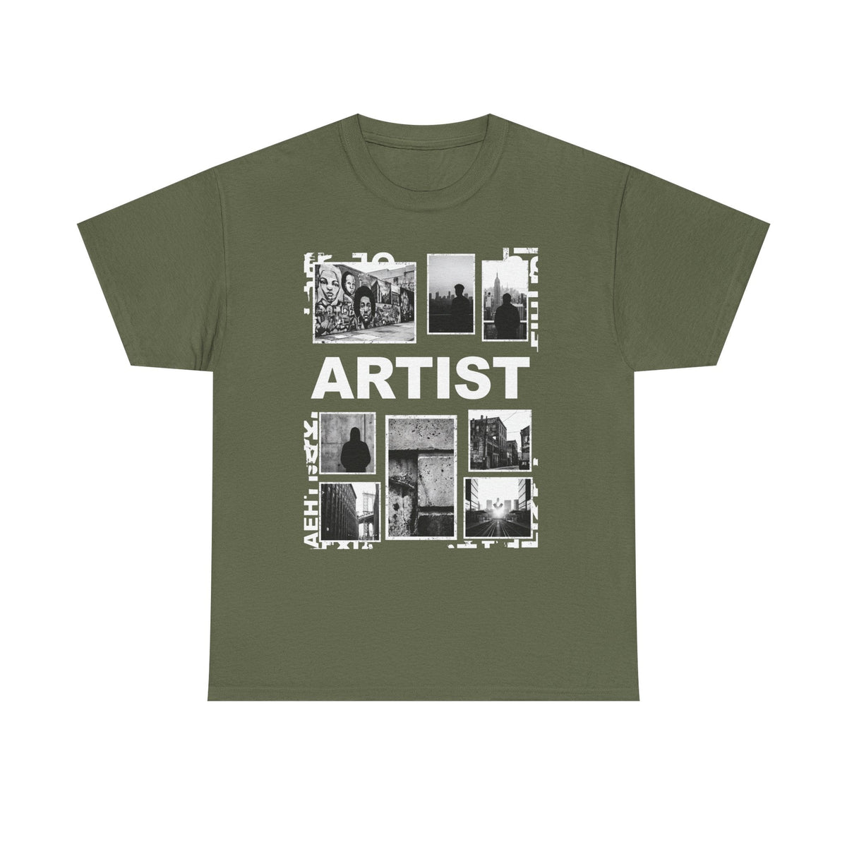 Artist Photo Collage Tee — "ARTIST" Graphic T-Shirt
