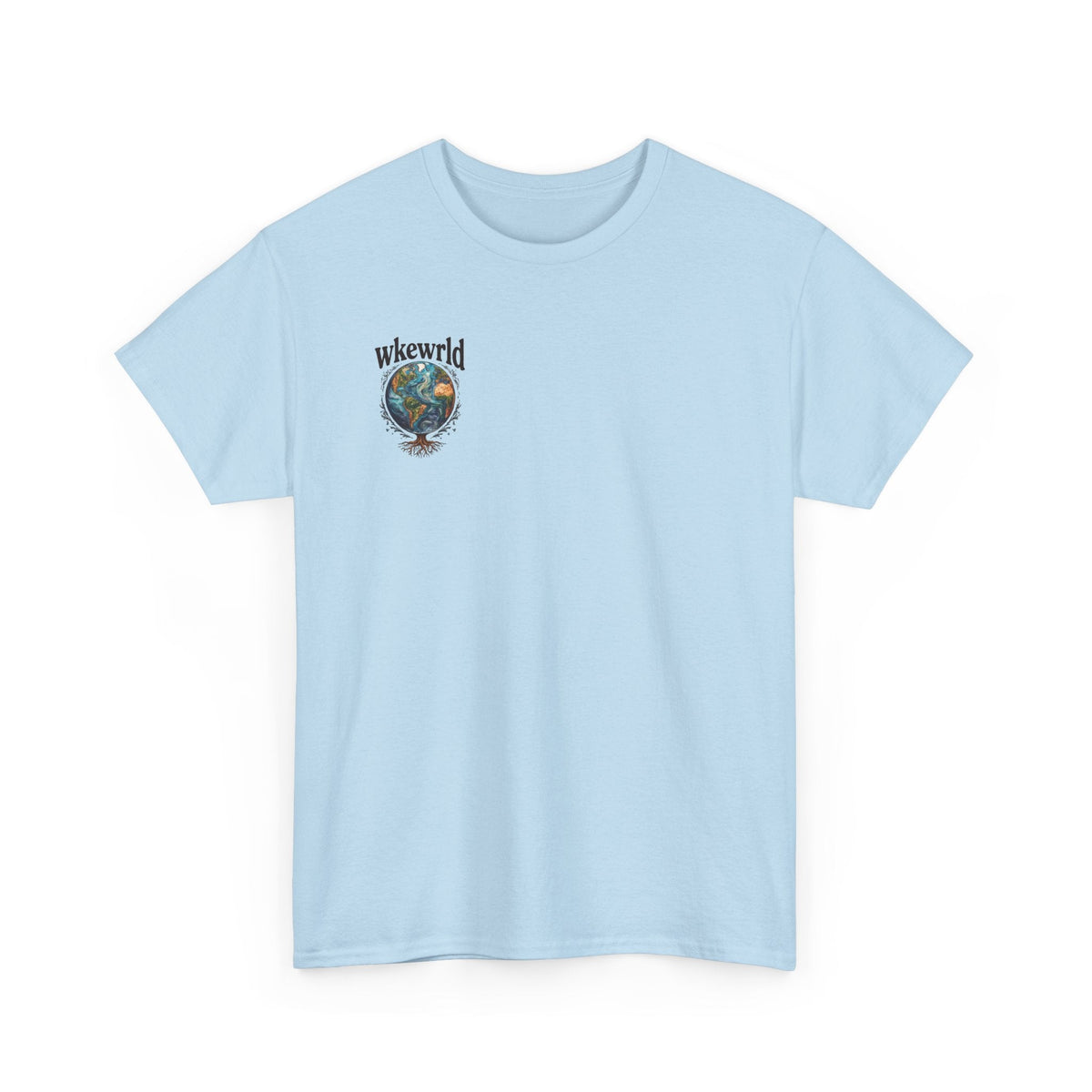 Earth Tree Graphic Tee — "WKE WRLD" Vintage Globe Design