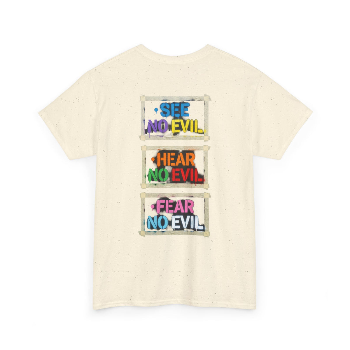 "Mental Over Matters" Colorful Mental Health Graphic Tee (See No Evil / Hear No Evil / Fear No Evil)