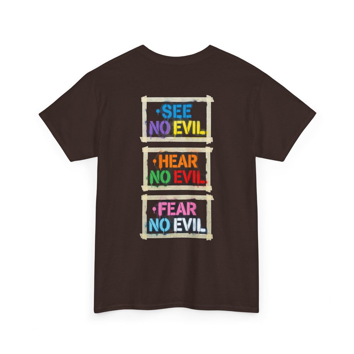 "Mental Over Matters" Colorful Mental Health Graphic Tee (See No Evil / Hear No Evil / Fear No Evil)
