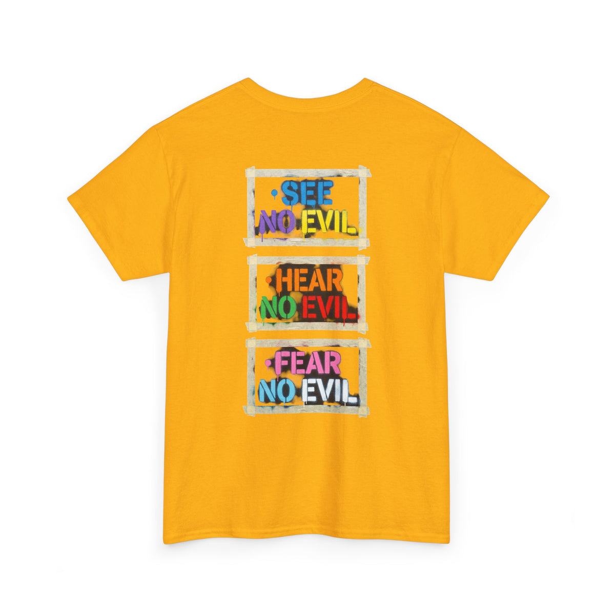 "Mental Over Matters" Colorful Mental Health Graphic Tee (See No Evil / Hear No Evil / Fear No Evil)