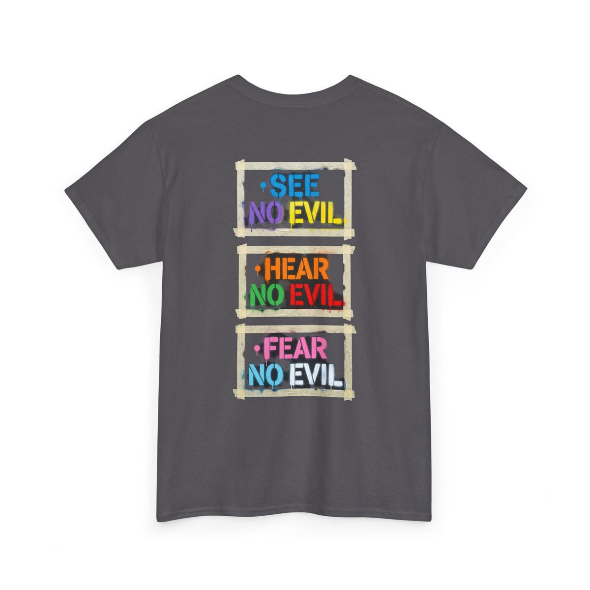 "Mental Over Matters" Colorful Mental Health Graphic Tee (See No Evil / Hear No Evil / Fear No Evil)
