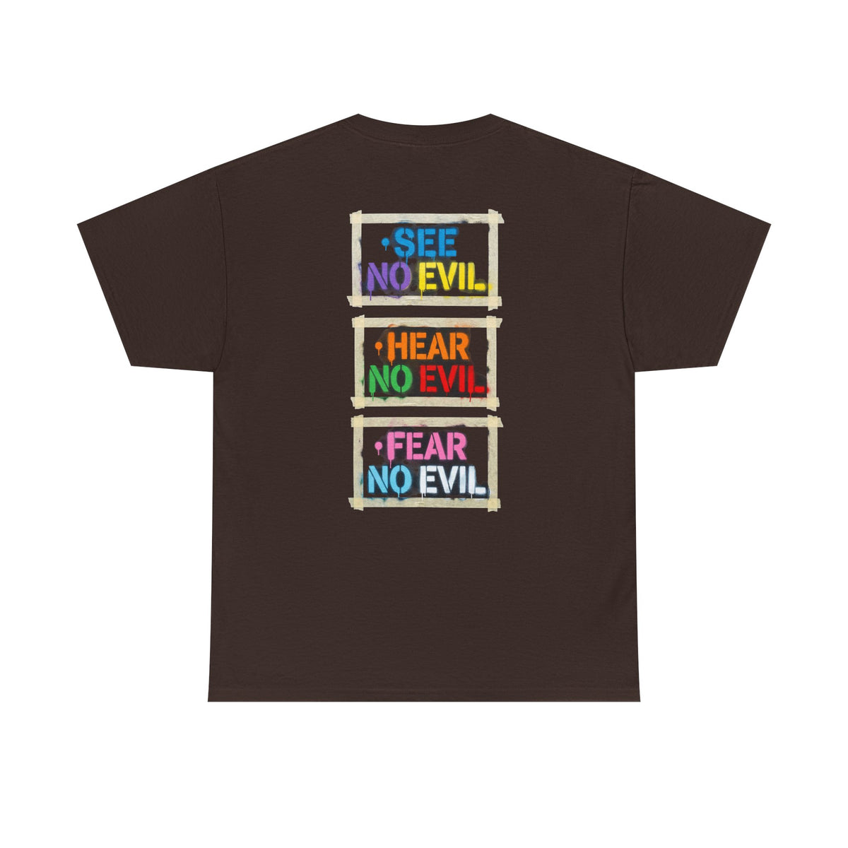 "Mental Over Matters" Colorful Mental Health Graphic Tee (See No Evil / Hear No Evil / Fear No Evil)