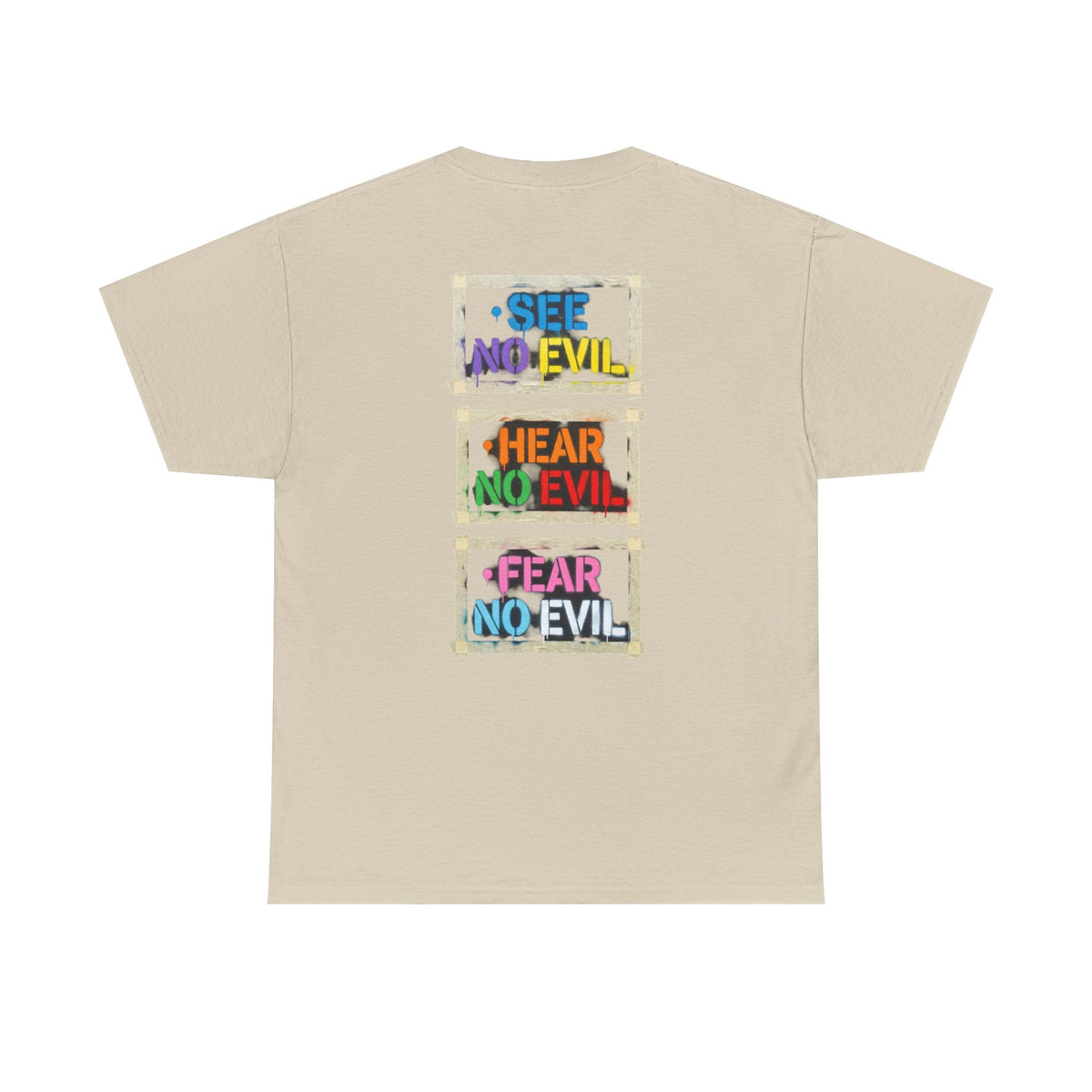 "Mental Over Matters" Colorful Mental Health Graphic Tee (See No Evil / Hear No Evil / Fear No Evil)
