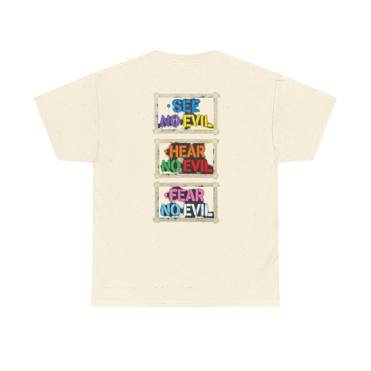 "Mental Over Matters" Colorful Mental Health Graphic Tee (See No Evil / Hear No Evil / Fear No Evil)