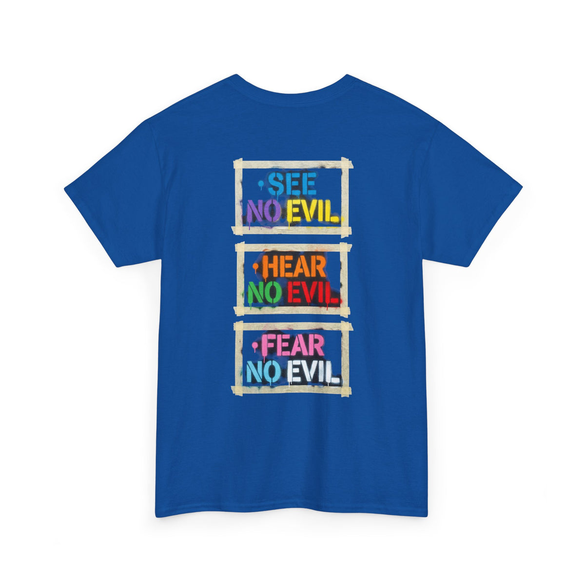 "Mental Over Matters" Colorful Mental Health Graphic Tee (See No Evil / Hear No Evil / Fear No Evil)