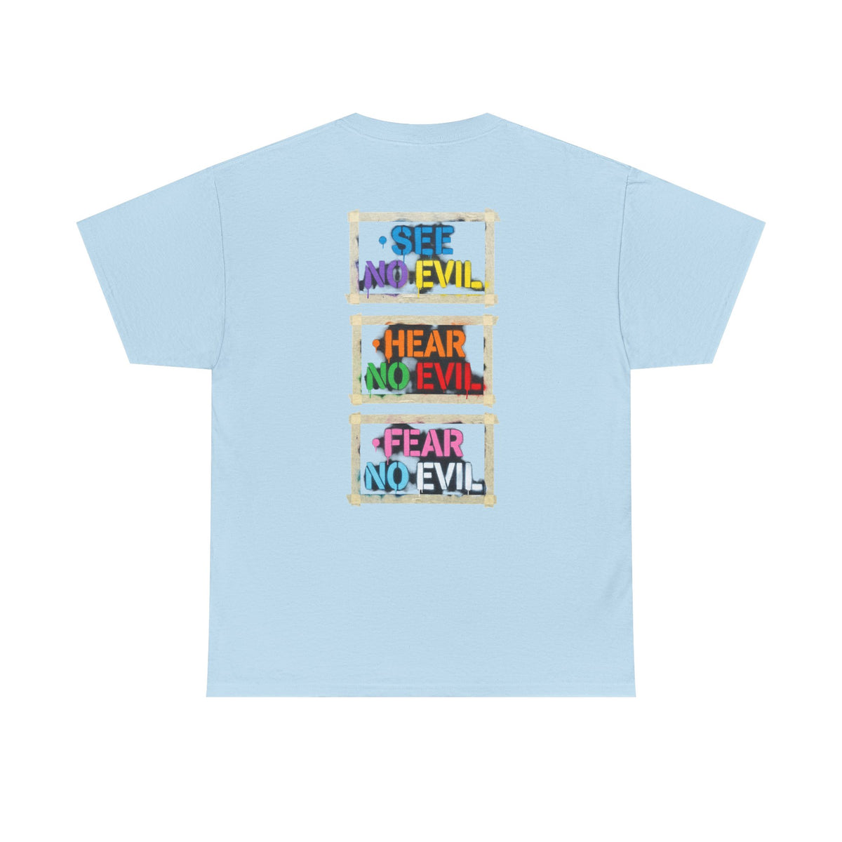 "Mental Over Matters" Colorful Mental Health Graphic Tee (See No Evil / Hear No Evil / Fear No Evil)