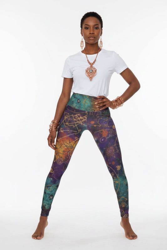 Celestial Psychedelic Vision All-Over Leggings #5