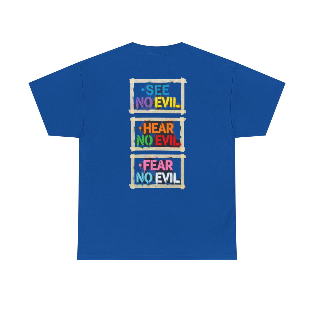 "Mental Over Matters" Colorful Mental Health Graphic Tee (See No Evil / Hear No Evil / Fear No Evil)