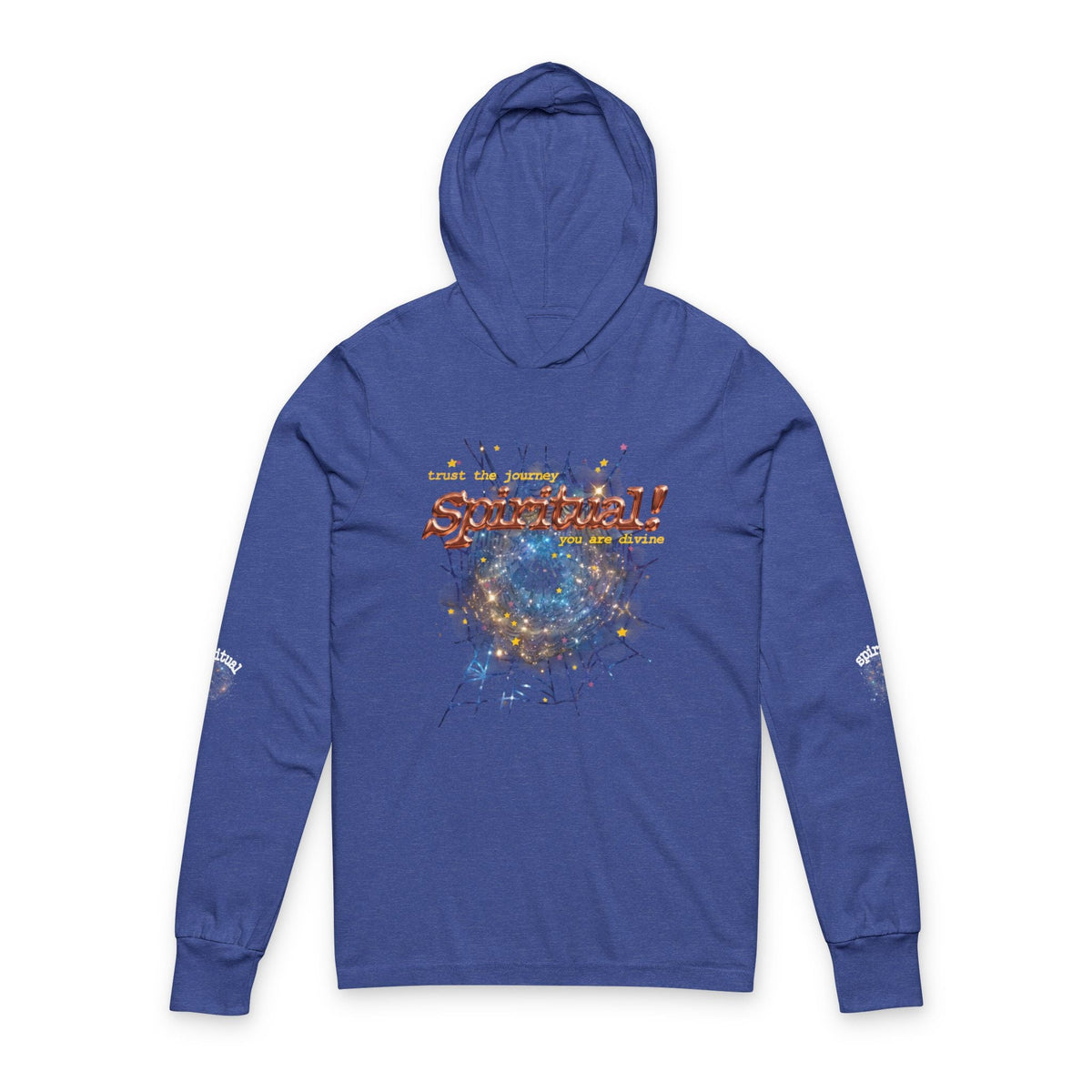 Copper Celestial spiritual Hooded Long Sleeve Tee
