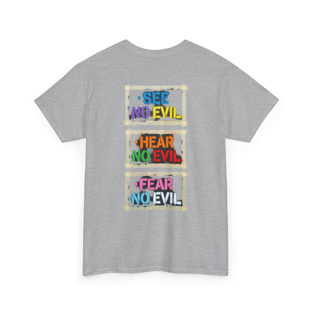 "Mental Over Matters" Colorful Mental Health Graphic Tee (See No Evil / Hear No Evil / Fear No Evil)