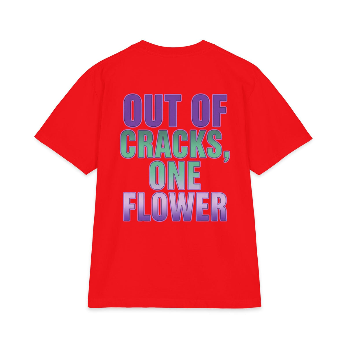 Graphic Tee — "Out of Cracks, One Flower" Gothic Rose Design