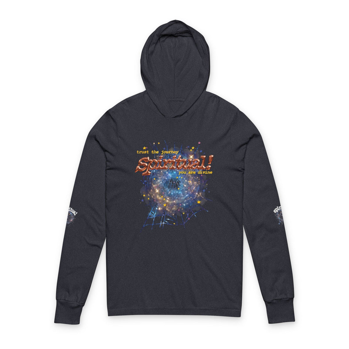 Copper Celestial spiritual Hooded Long Sleeve Tee