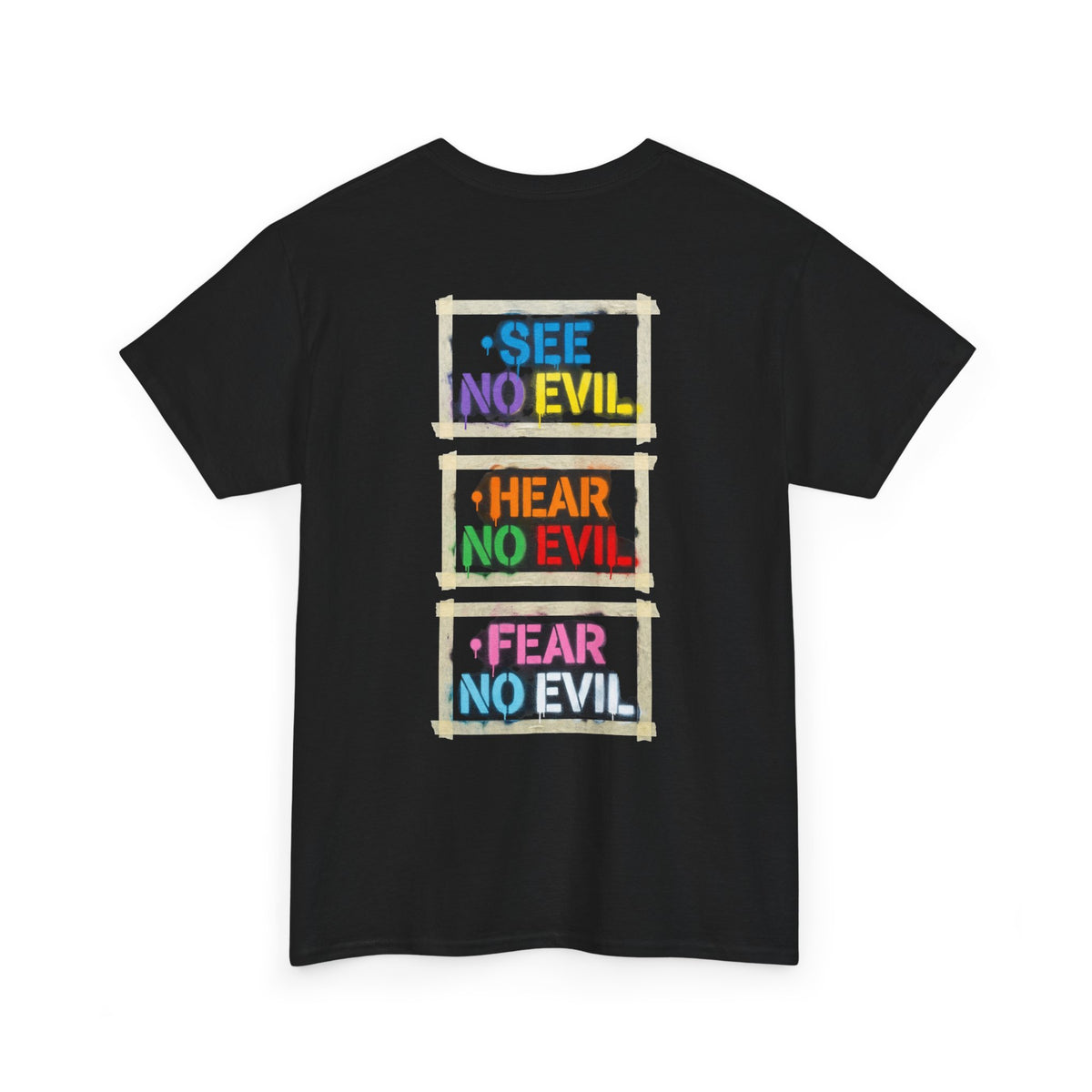 "Mental Over Matters" Colorful Mental Health Graphic Tee (See No Evil / Hear No Evil / Fear No Evil)