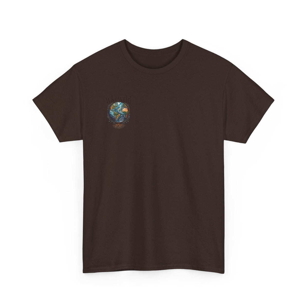 Earth Tree Graphic Tee — "WKE WRLD" Vintage Globe Design