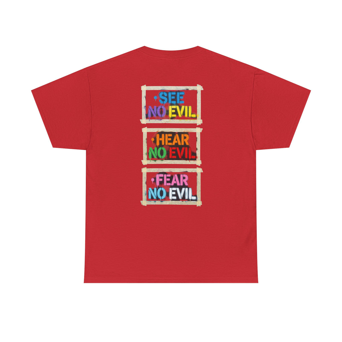 "Mental Over Matters" Colorful Mental Health Graphic Tee (See No Evil / Hear No Evil / Fear No Evil)