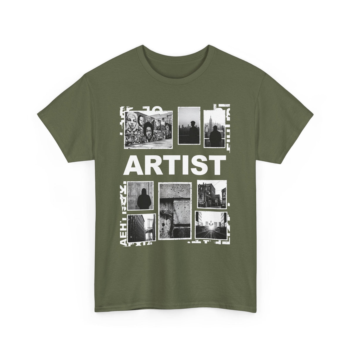 Artist Photo Collage Tee — "ARTIST" Graphic T-Shirt