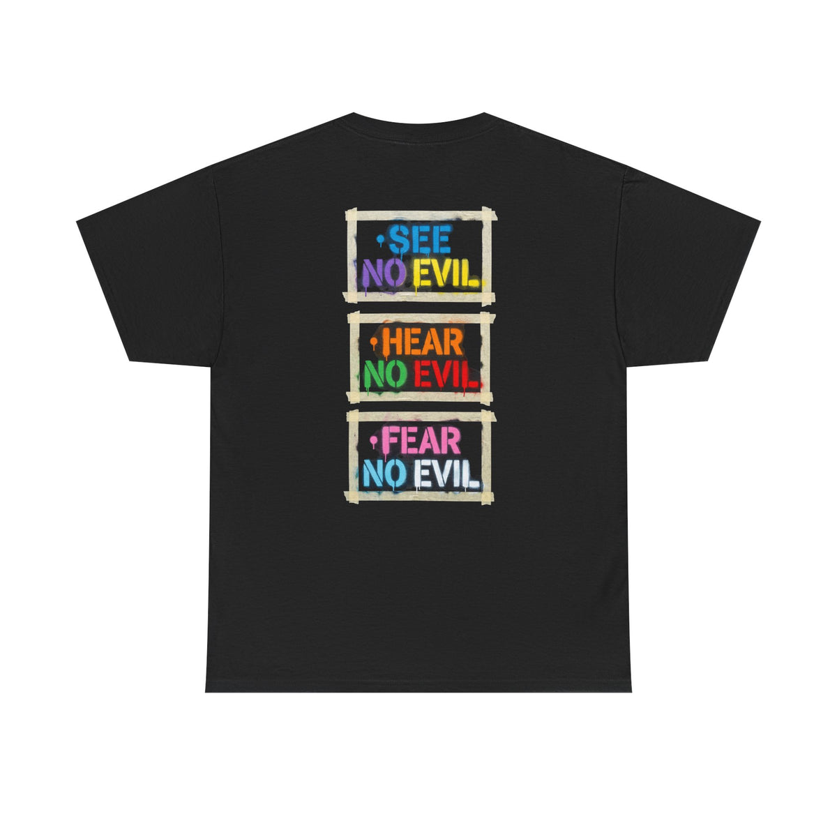 "Mental Over Matters" Colorful Mental Health Graphic Tee (See No Evil / Hear No Evil / Fear No Evil)