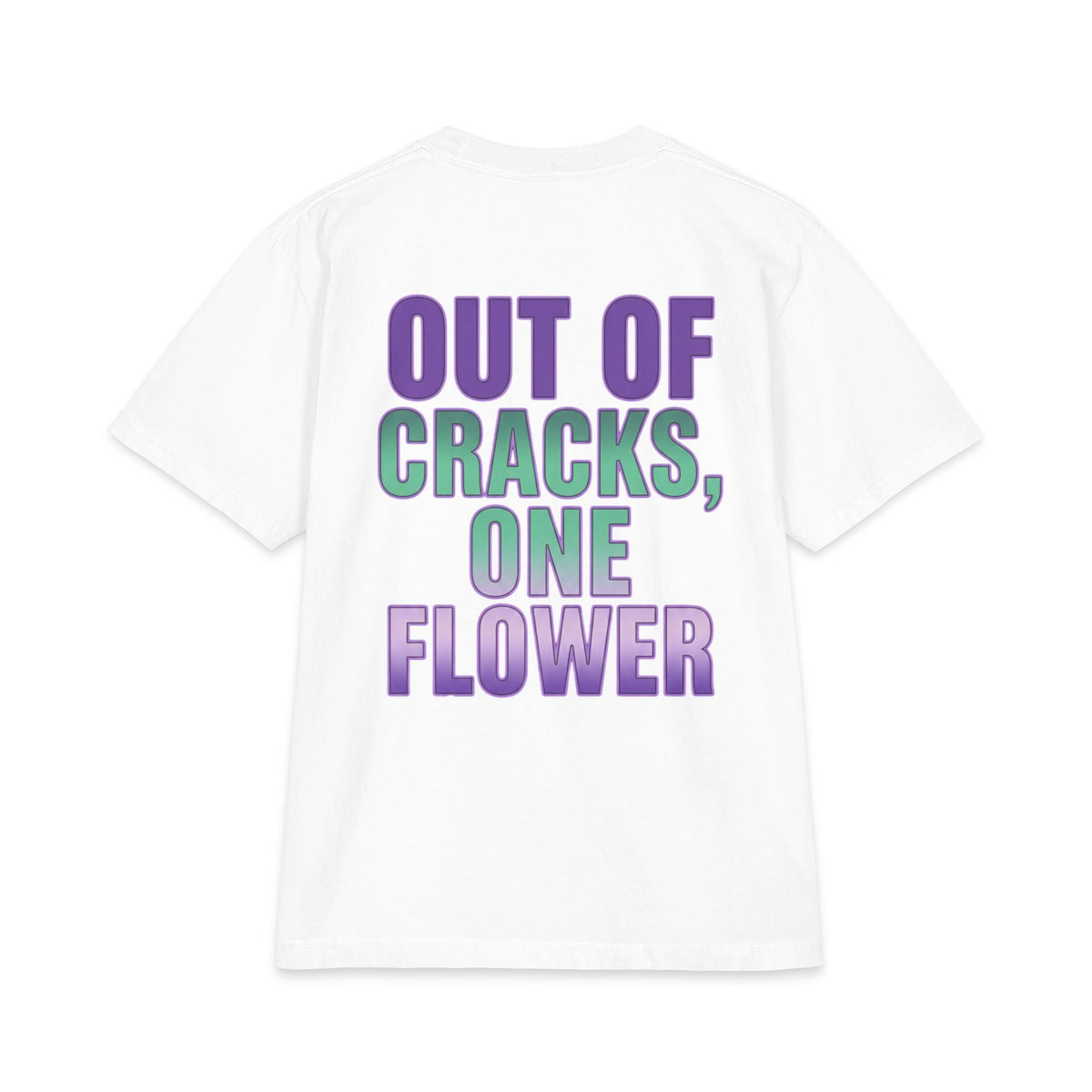 Graphic Tee — "Out of Cracks, One Flower" Gothic Rose Design