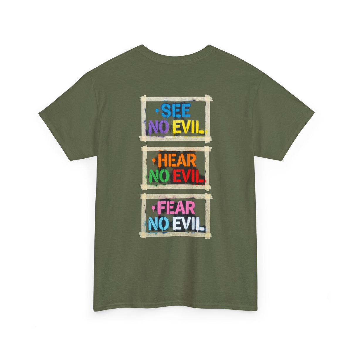 "Mental Over Matters" Colorful Mental Health Graphic Tee (See No Evil / Hear No Evil / Fear No Evil)