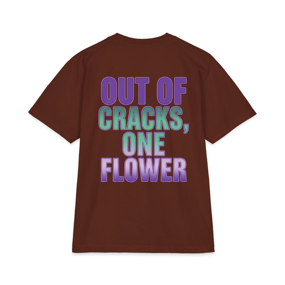 Graphic Tee — "Out of Cracks, One Flower" Gothic Rose Design