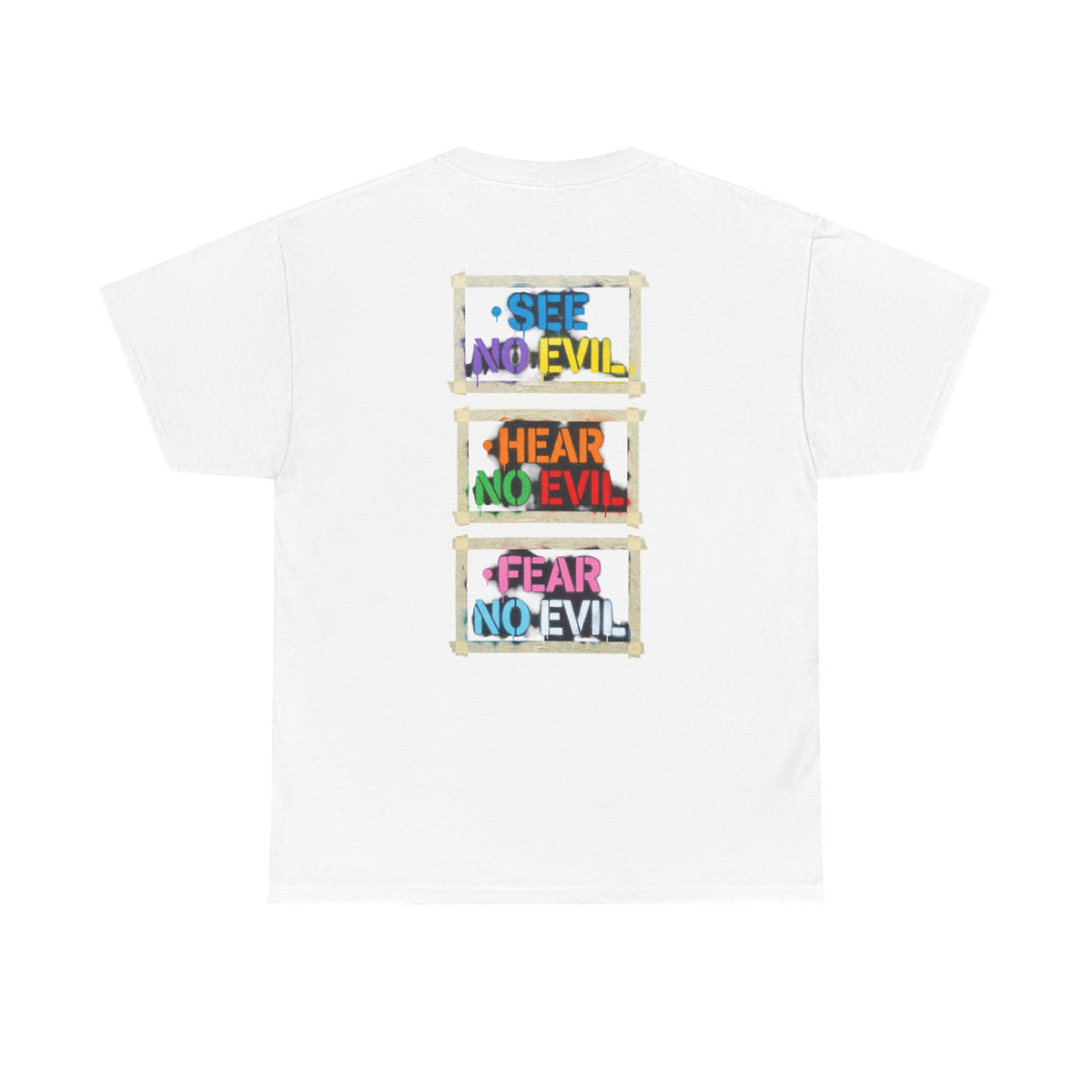 "Mental Over Matters" Colorful Mental Health Graphic Tee (See No Evil / Hear No Evil / Fear No Evil)