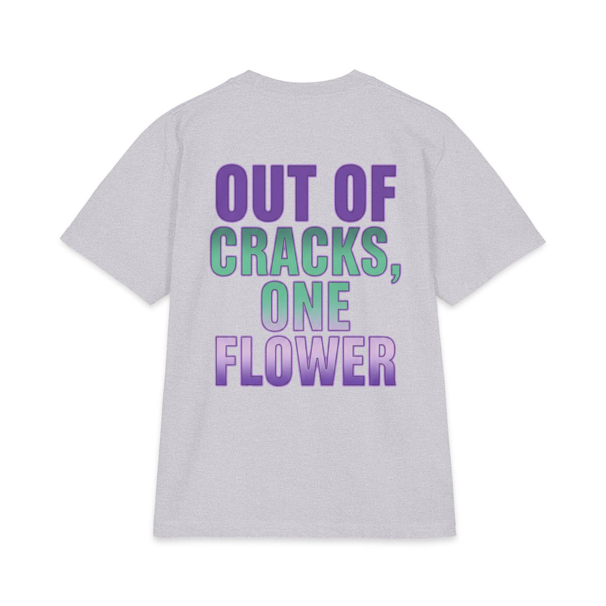 Graphic Tee — "Out of Cracks, One Flower" Gothic Rose Design