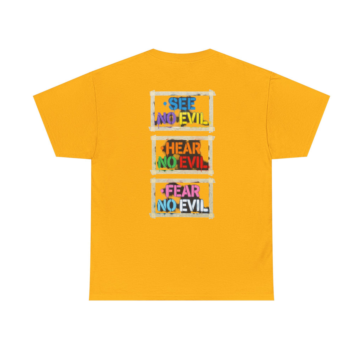 "Mental Over Matters" Colorful Mental Health Graphic Tee (See No Evil / Hear No Evil / Fear No Evil)