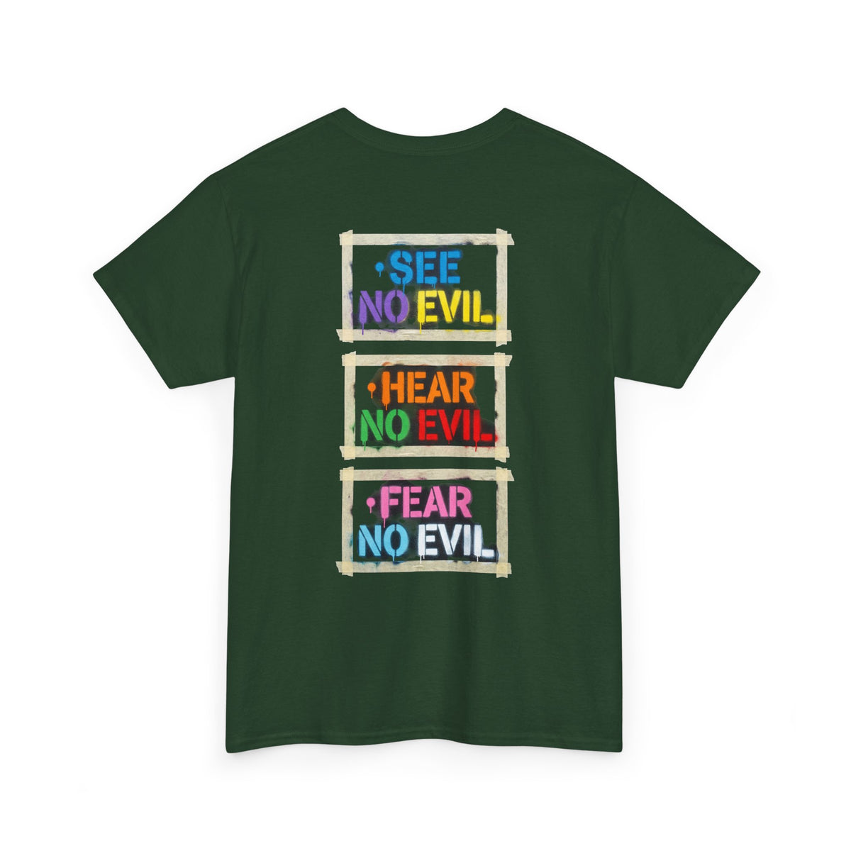 "Mental Over Matters" Colorful Mental Health Graphic Tee (See No Evil / Hear No Evil / Fear No Evil)