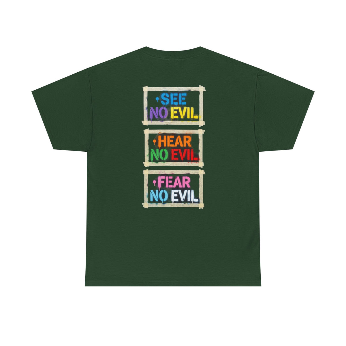 "Mental Over Matters" Colorful Mental Health Graphic Tee (See No Evil / Hear No Evil / Fear No Evil)