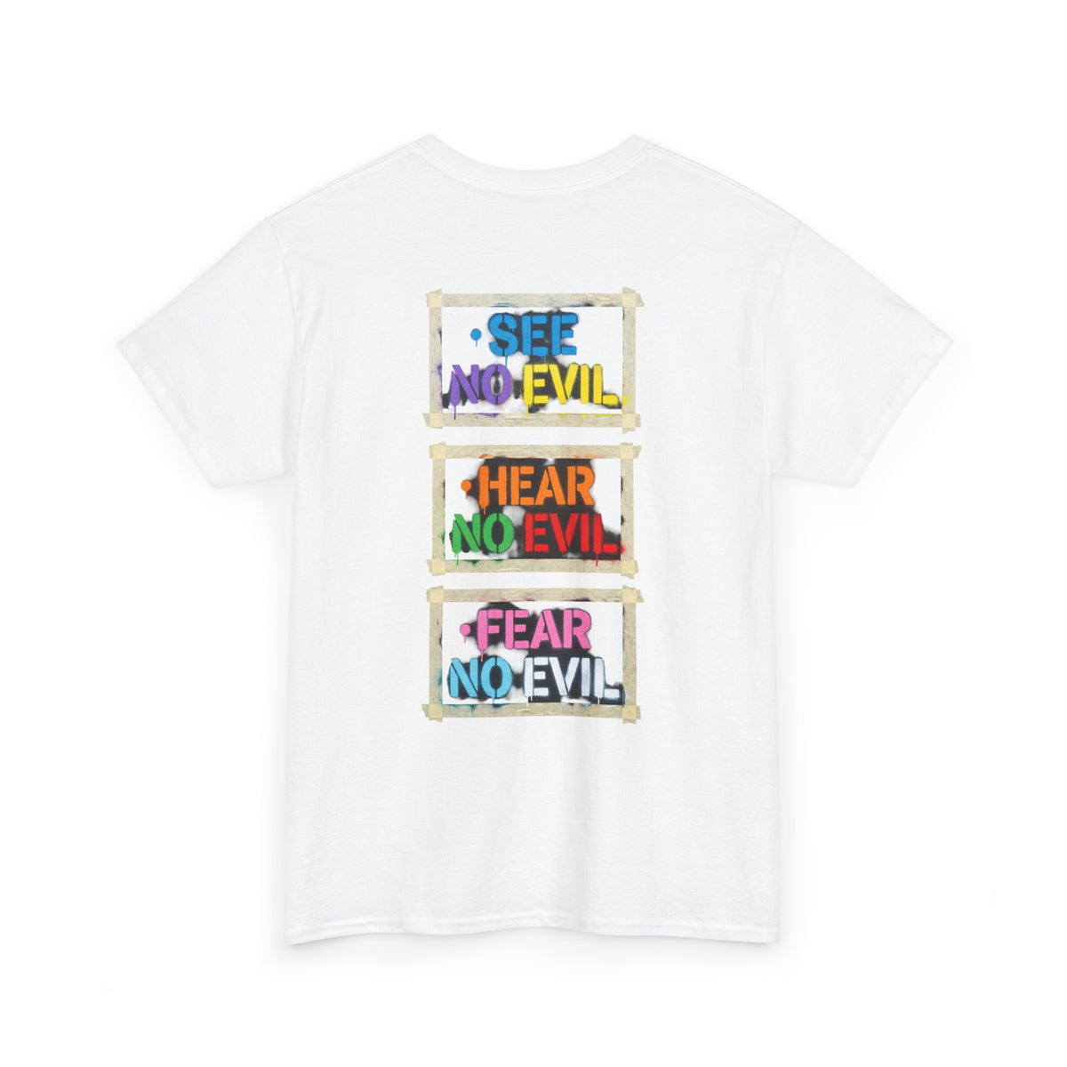 "Mental Over Matters" Colorful Mental Health Graphic Tee (See No Evil / Hear No Evil / Fear No Evil)