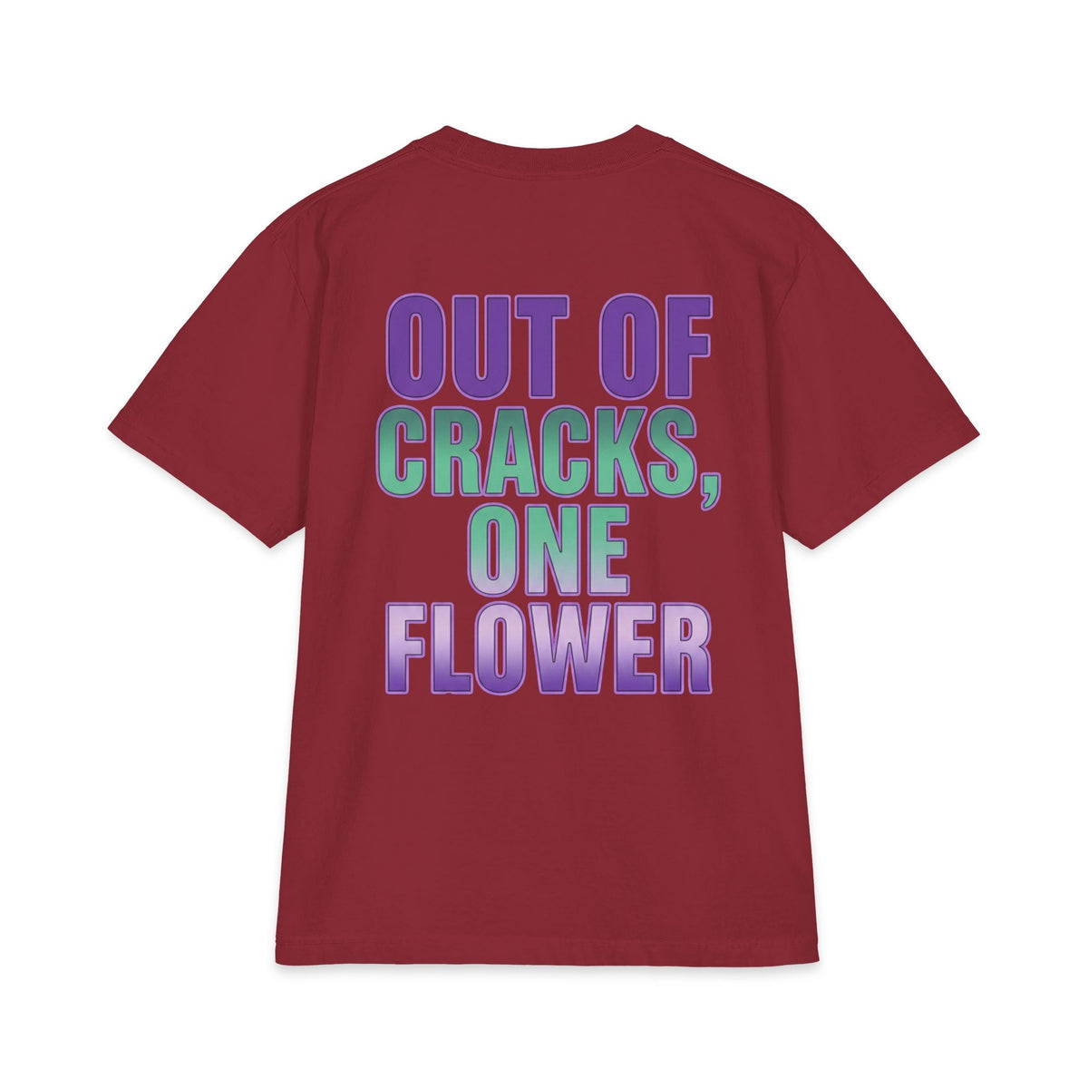 Graphic Tee — "Out of Cracks, One Flower" Gothic Rose Design
