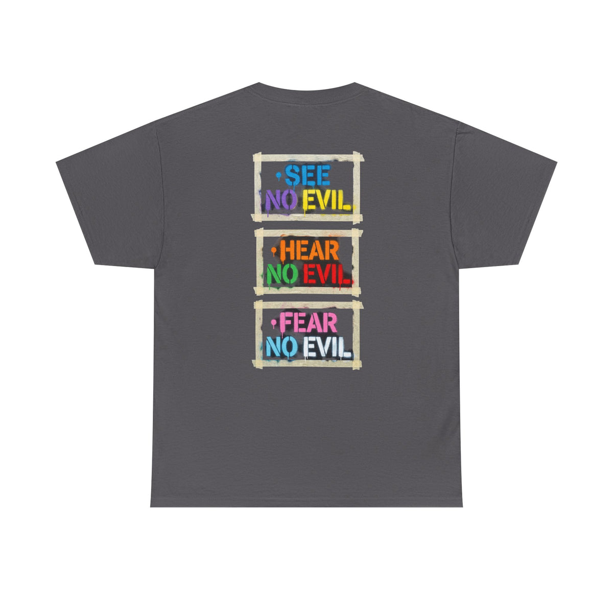"Mental Over Matters" Colorful Mental Health Graphic Tee (See No Evil / Hear No Evil / Fear No Evil)