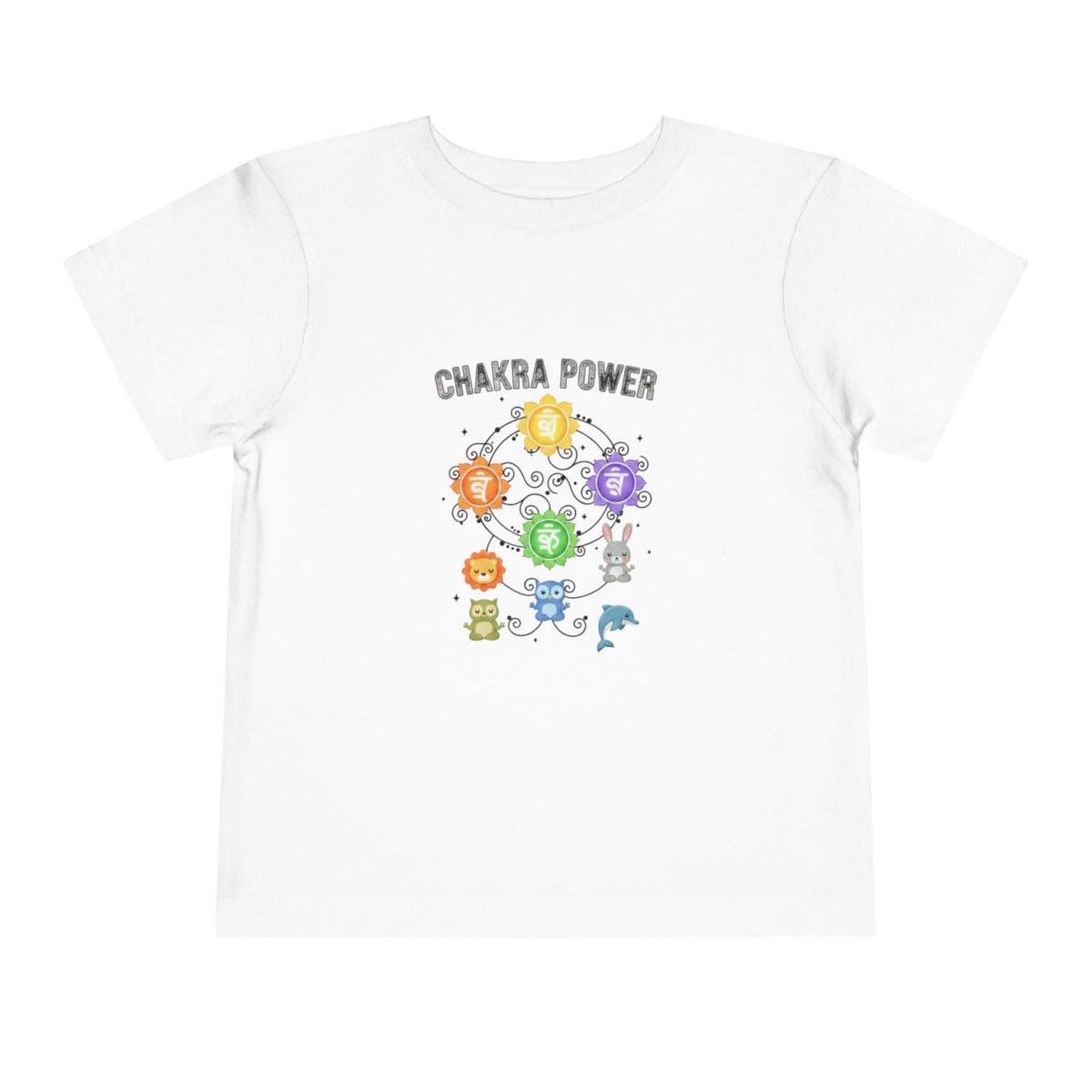 Chakra Power Toddler Tee — Colorful Kids Chakra Energy Shirt
