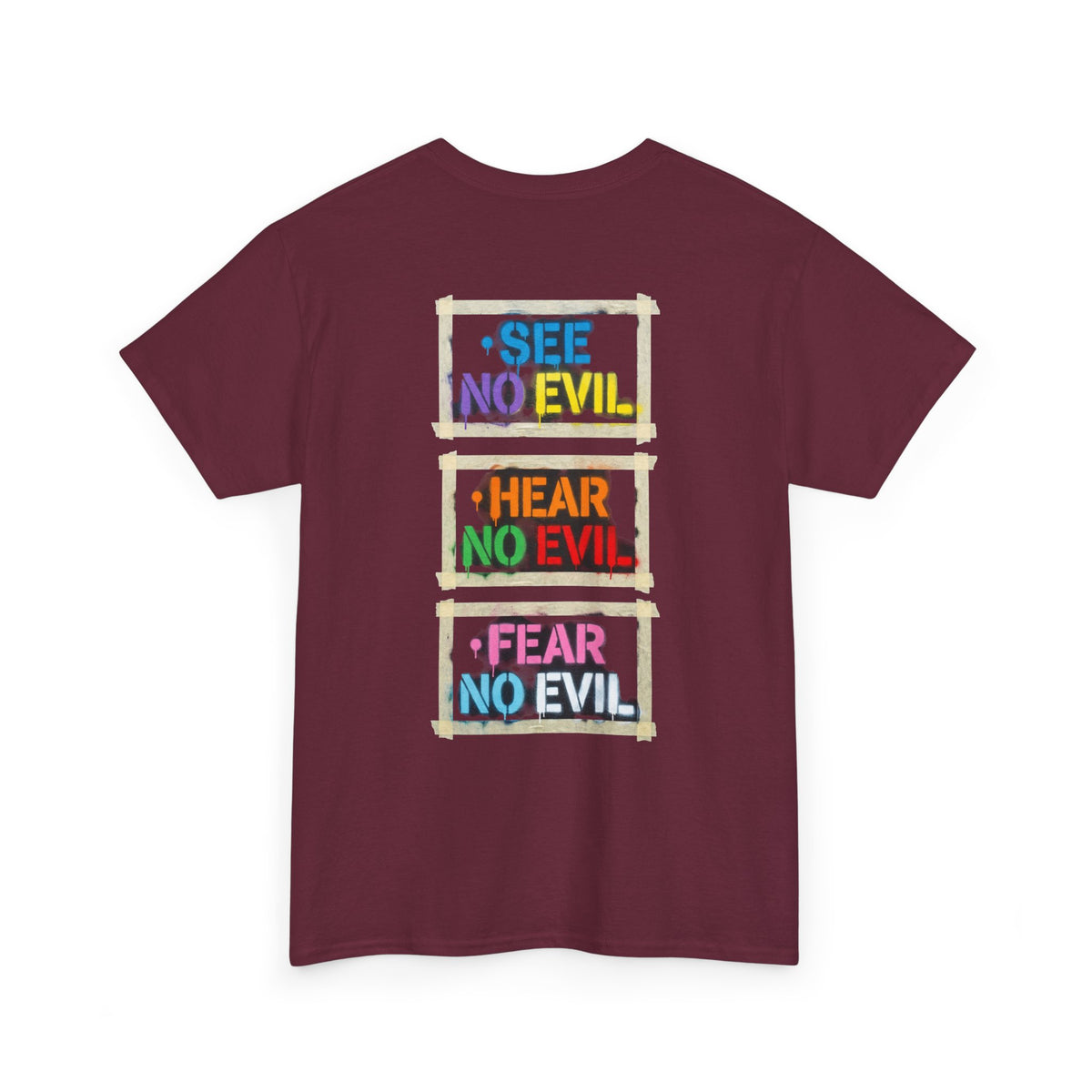 "Mental Over Matters" Colorful Mental Health Graphic Tee (See No Evil / Hear No Evil / Fear No Evil)