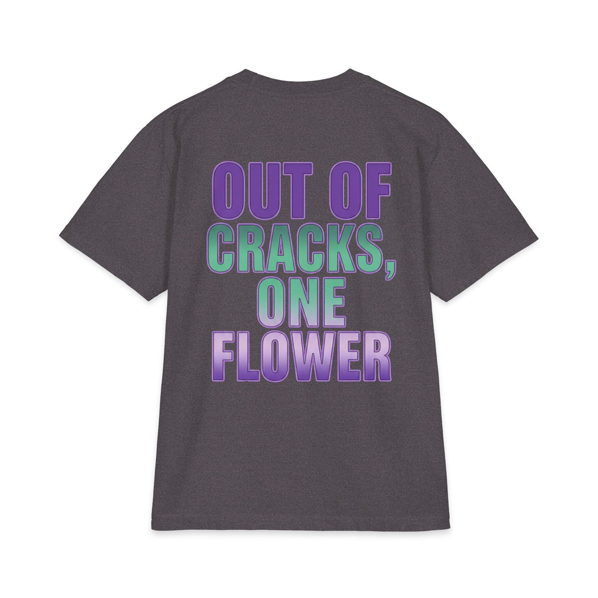 Graphic Tee — "Out of Cracks, One Flower" Gothic Rose Design