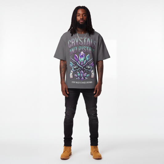 Oversized cotton t-shirt Crystals And