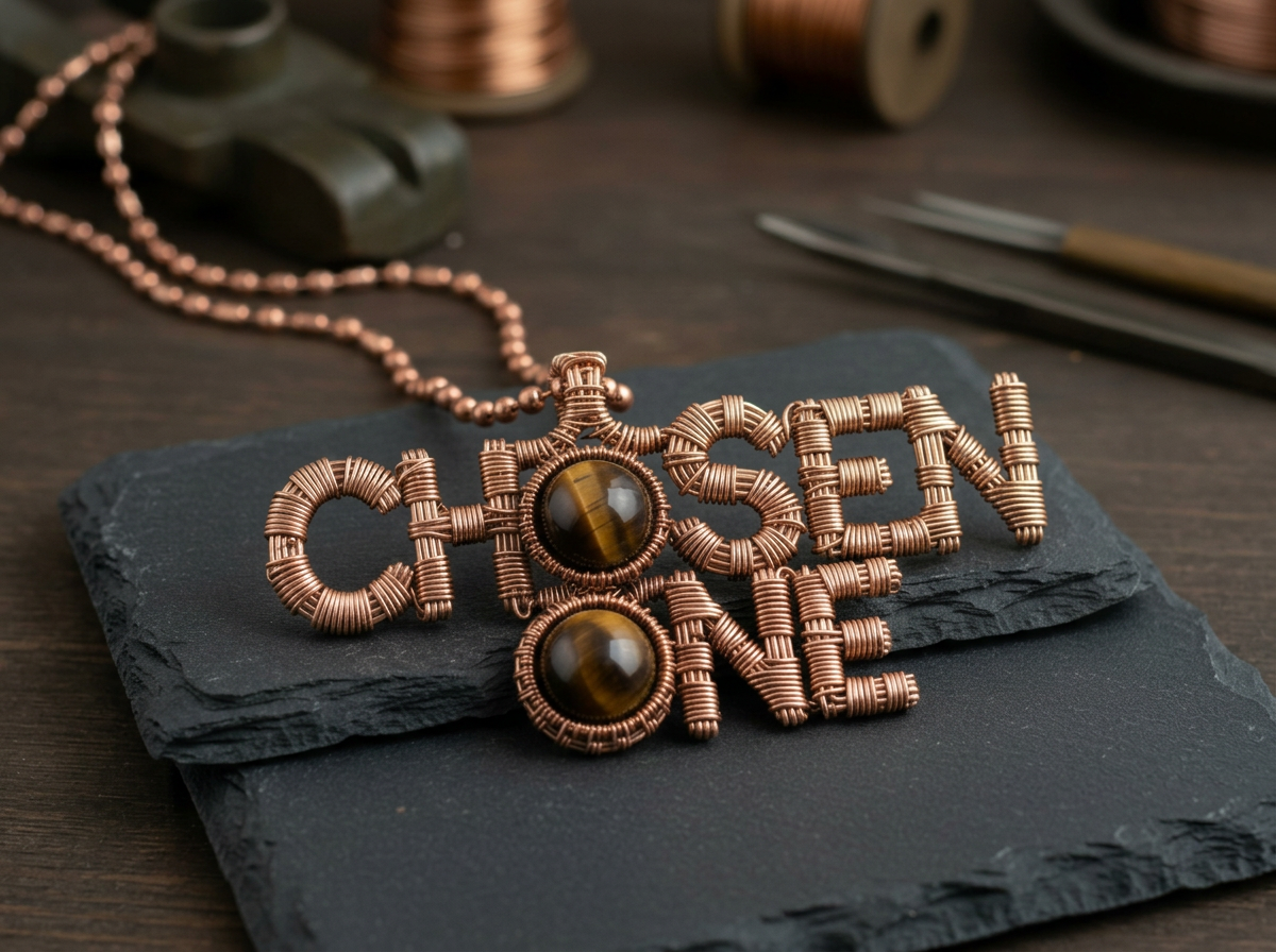 Copper Wire Wrapped Chosen One Necklace